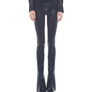 Norma Kamali Black Spat Metallic Shimmer Leggings